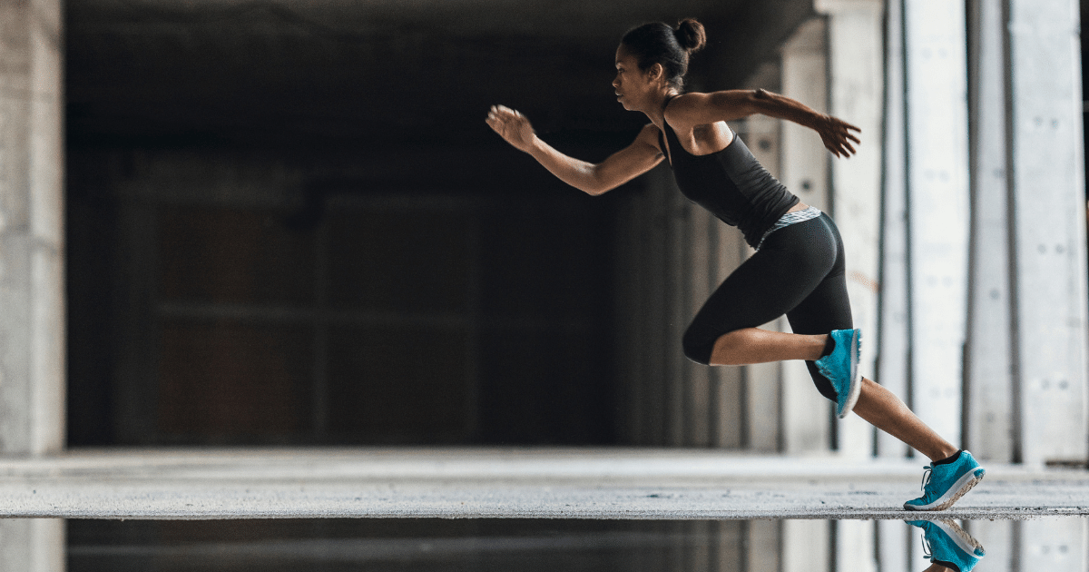 An athletic woman doing exercise